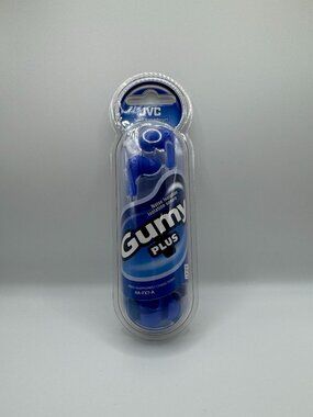 JVC Gumy Plus Headphones: Model HA-FX7-A, Berry Blue (Brand New)